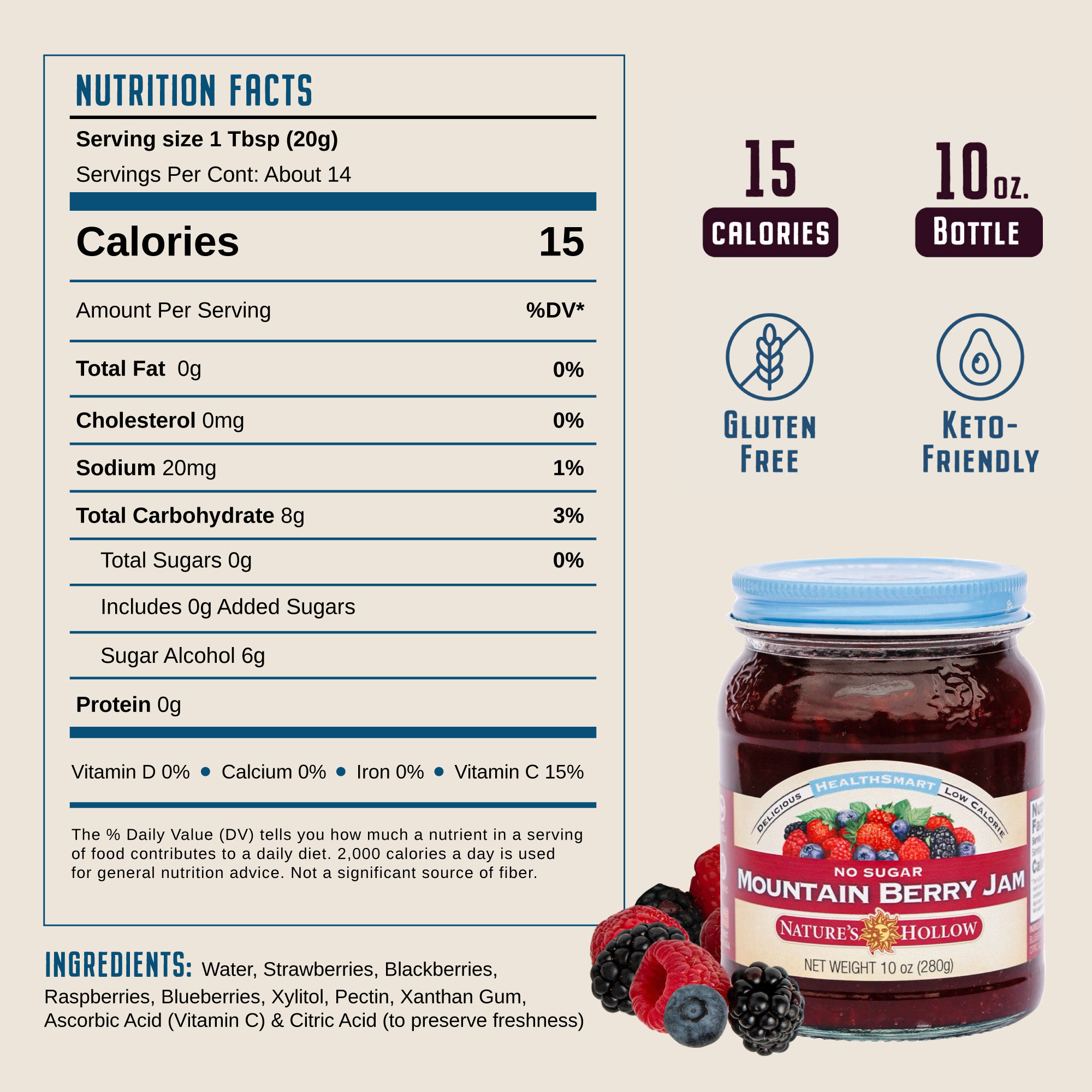 HealthSmart Mountain Berry Jam